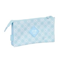 Trousse Fourre-Tout Triple Glow Lab Cisnes Bleu clair 22 x 12 x 3 cm