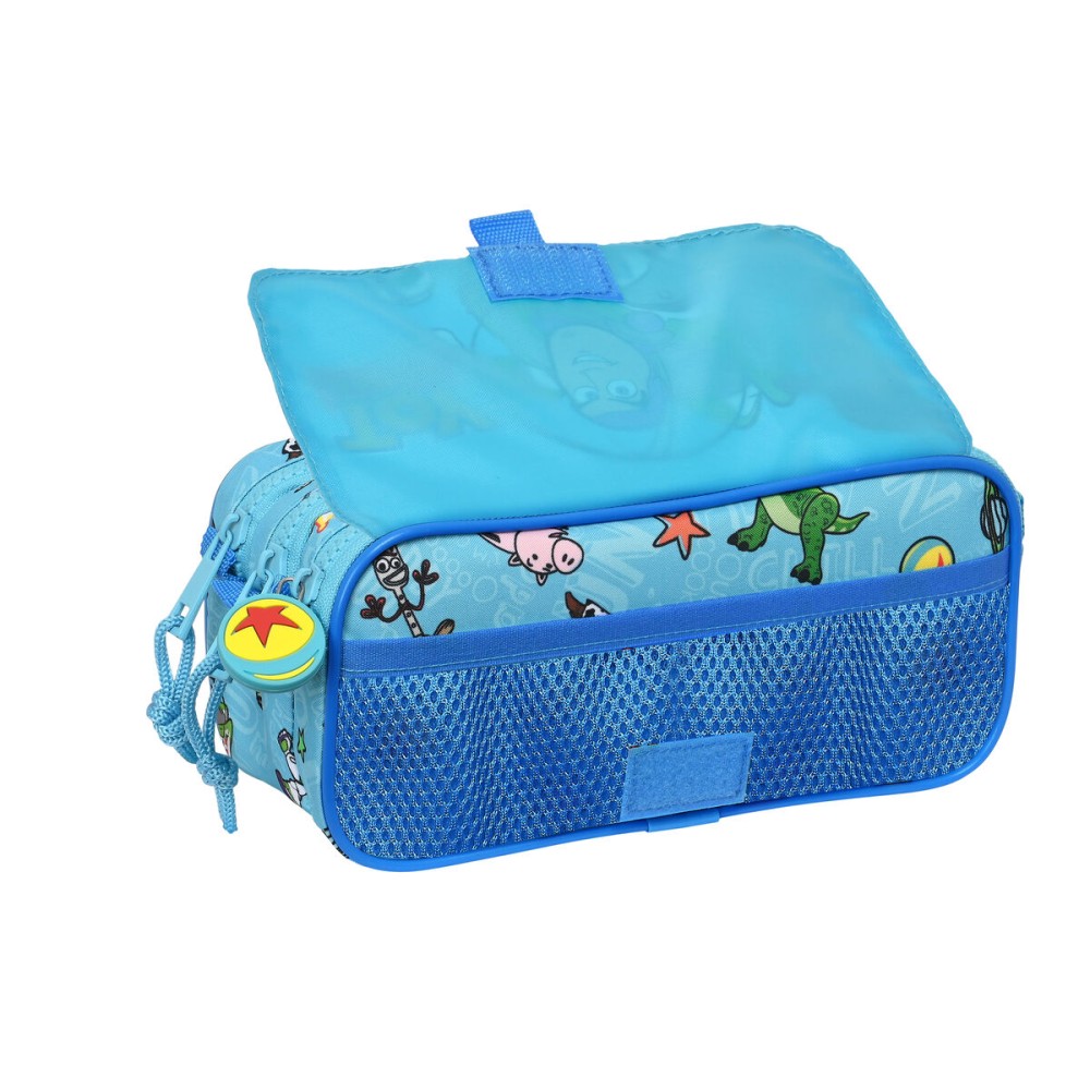 Trousse Fourre-Tout Triple Toy Story Ready to play Bleu clair (21,5 x 10 x 8 cm)