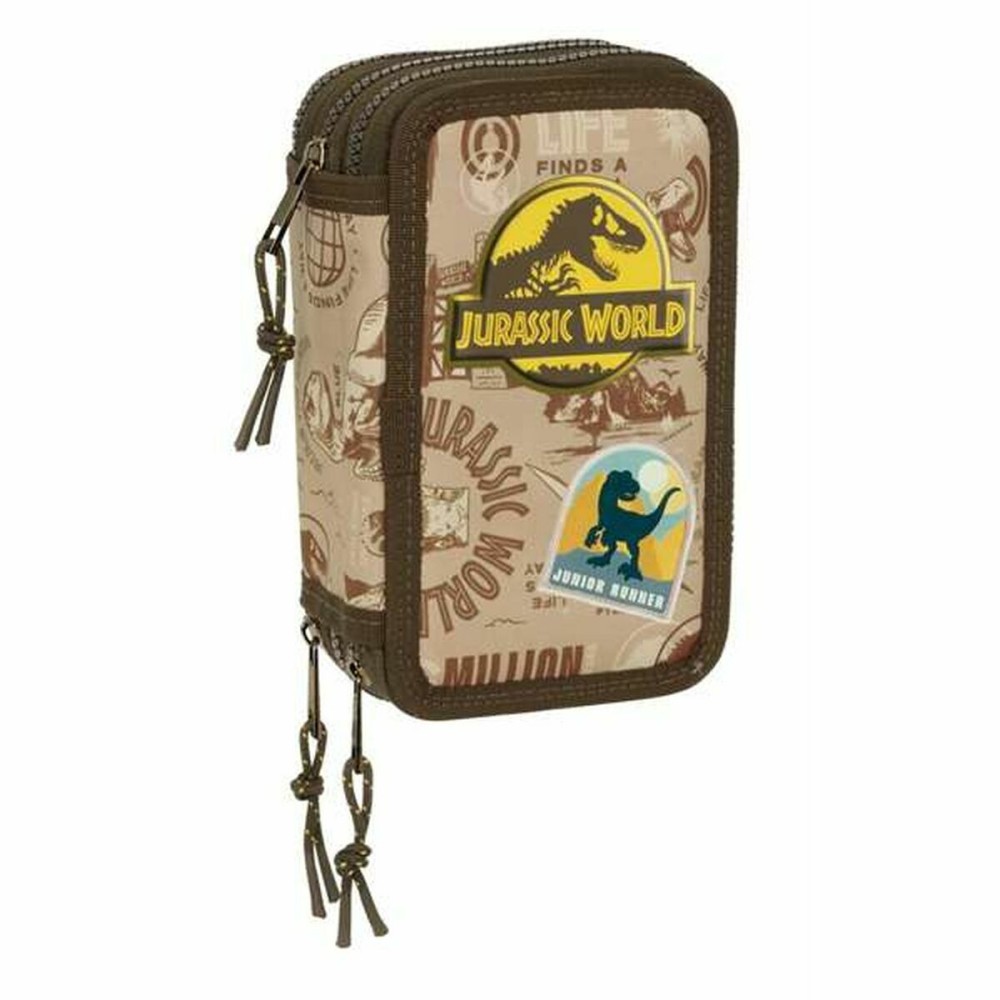 Triple Pencil Case Jurassic World 12,5 x 19,5 x 5,5 cm 37 Pieces