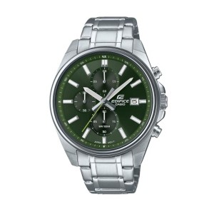 Herrenuhr Casio EFV-610D-3CVUEF grün Silberfarben