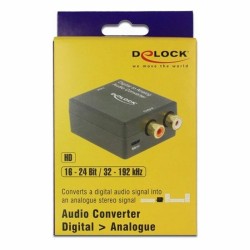 Convertisseur audio DELOCK Toslink - RCA Noir