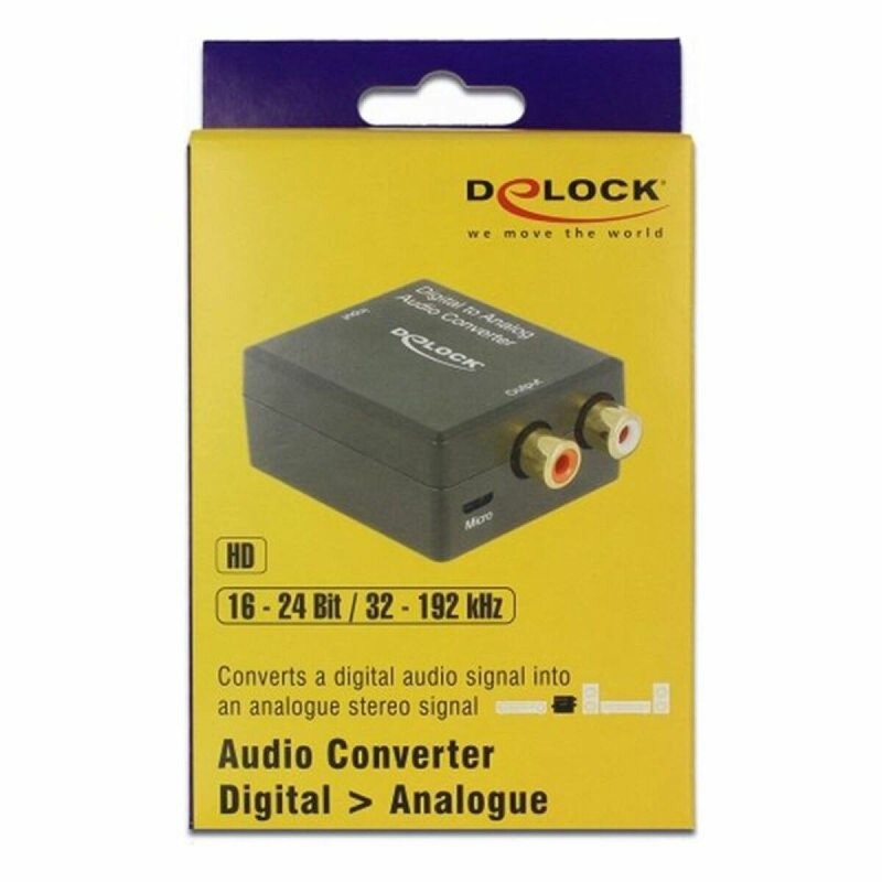 Convertisseur audio DELOCK Toslink - RCA Noir