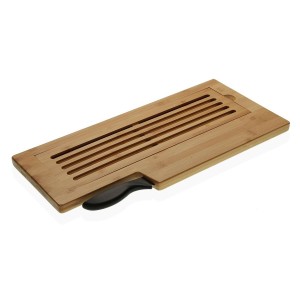 Cutting board Versa 23 x 2 x 50 cm Steel Bamboo