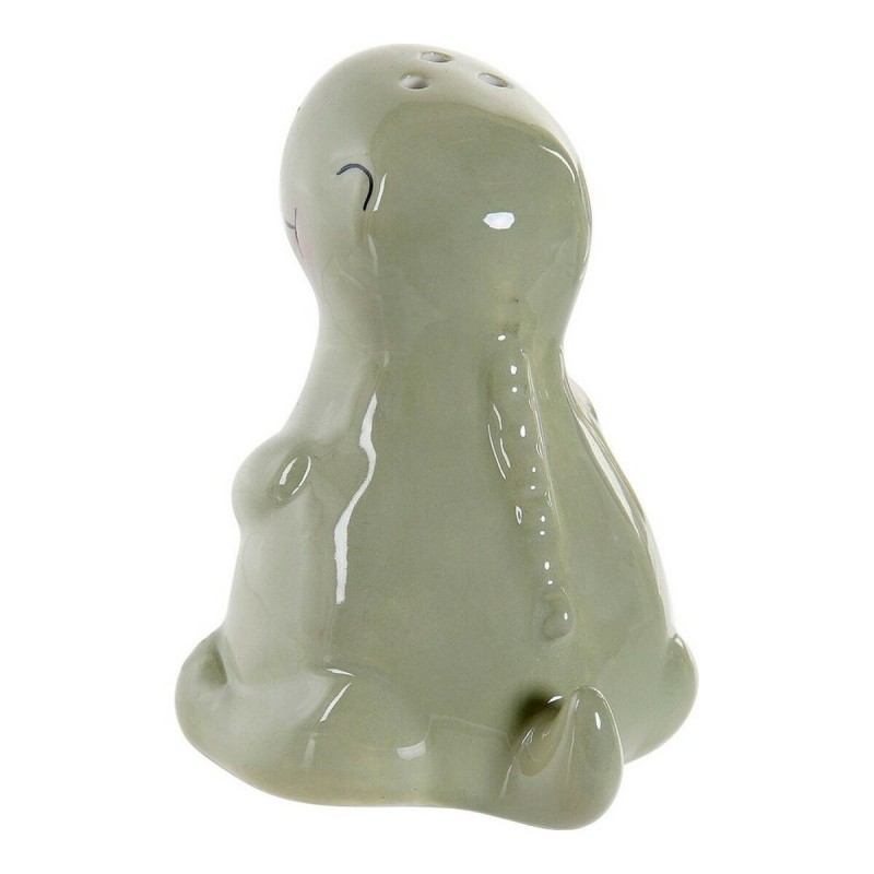 Salt Shaker with Lid DKD Home Decor LC-173478 Dinosaur White Green Dolomite 6,6 x 7 x 7,7 cm (2 pcs)