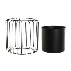 Cache-pot DKD Home Decor Noir Métal 26 x 26 x 26 cm