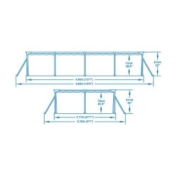 Detachable Pool Bestway 56405cb (400 x 211 x 81 cm)