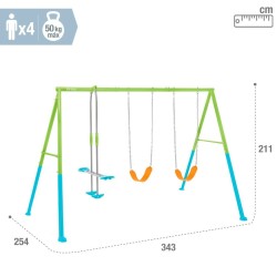 Schaukel Intex 44121 Double Wippe 343 x 211 x 254 cm