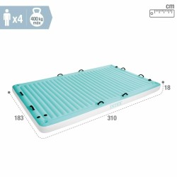 Matelas Gonflable Colorbaby Water Lounge Blanc Turquoise (Reconditionné B)