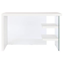 Bureau DKD Home Decor Blanc Transparent Verre Bois MDF 120 x 50 x 76 cm