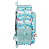 Schulrucksack Spongebob Stay positive Blau Weiß (33 x 42 x 14 cm)