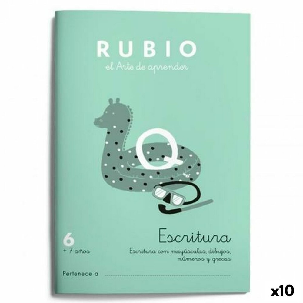 Writing and calligraphy notebook Rubio Nº06 A5 Spanish 20 Sheets (10 Units)