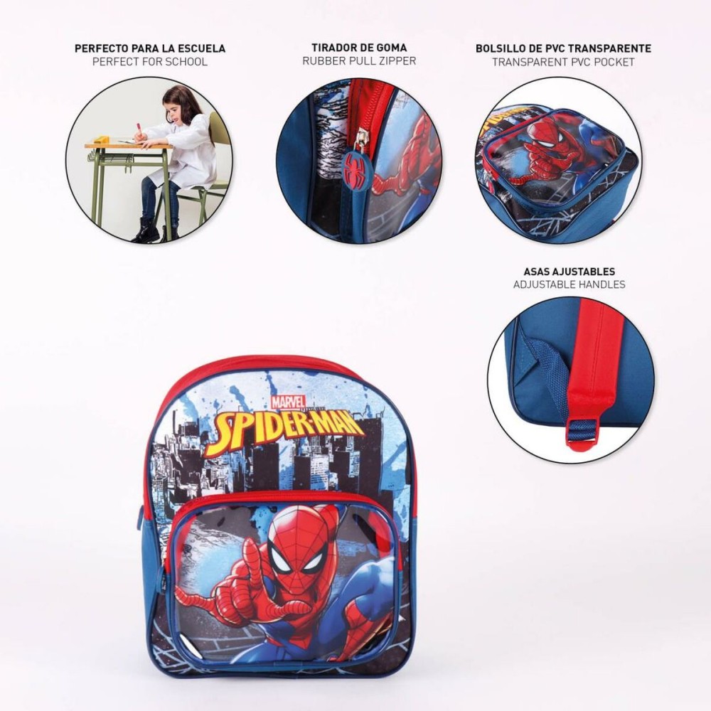 School Bag Spider-Man Red 25 x 30 x 12 cm