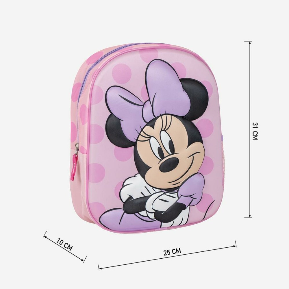 School Bag Minnie Mouse Pink 25 x 31 x 10 cm