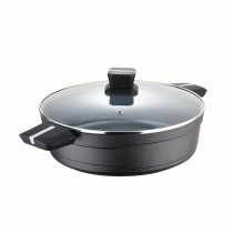 Casserole avec couvercle en verre San Ignacio Bistro SG6427 Noir mat Aluminium fondu Goute