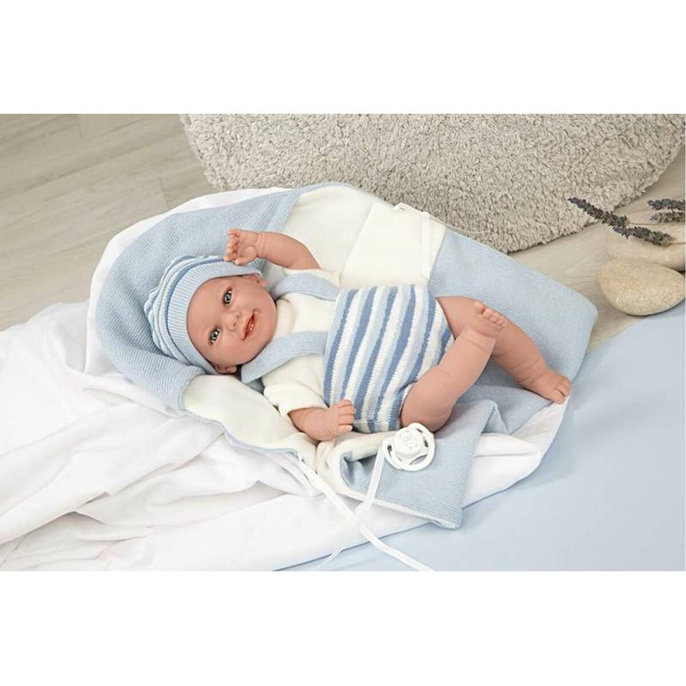 Baby-Puppe Arias Elegance Babyto Schnuller 35 cm Blau