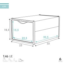 Stackable shoe box Max Home White 6 Units polypropylene ABS 25 x 18,5 x 35 cm