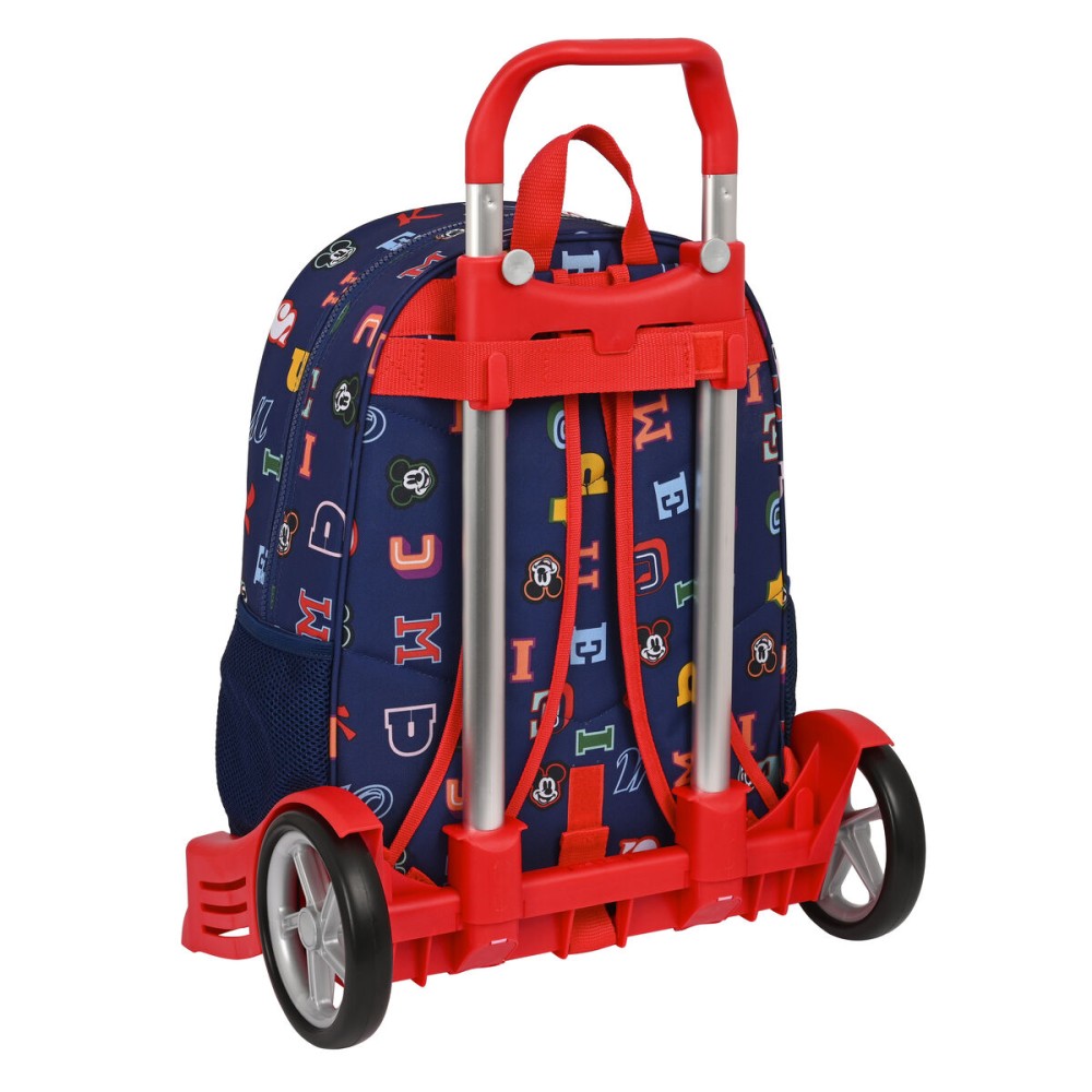 Cartable à roulettes Mickey Mouse Clubhouse Only one Blue marine 33 x 42 x 14 cm