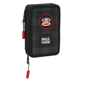 Trousse Scolaire avec Accessoires Paul Frank Campers Noir 12.5 x 19.5 x 4 cm (28 Pièces)