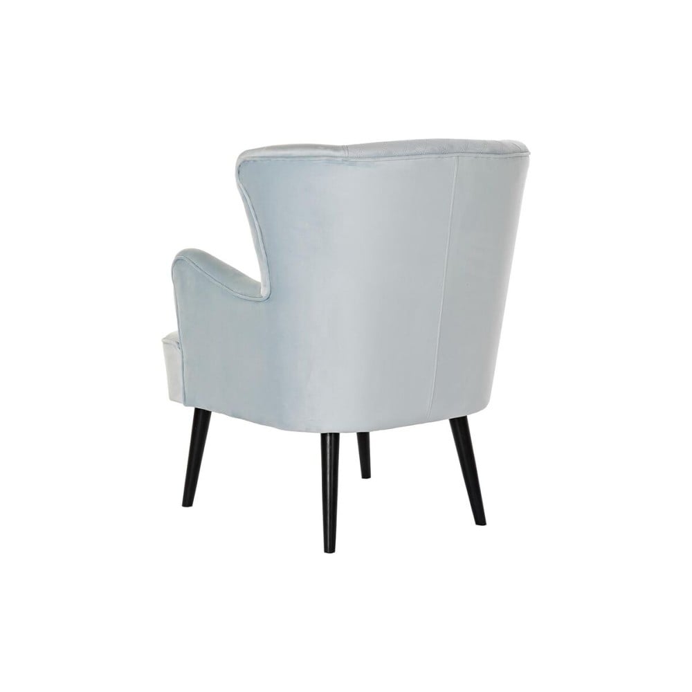 Armchair DKD Home Decor Black Metal Sky blue (76 x 76 x 82 cm)