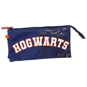 Dreifaches Mehrzweck-Etui Harry Potter Howarts 22,5 x 2 x 11,5 cm Dunkelblau