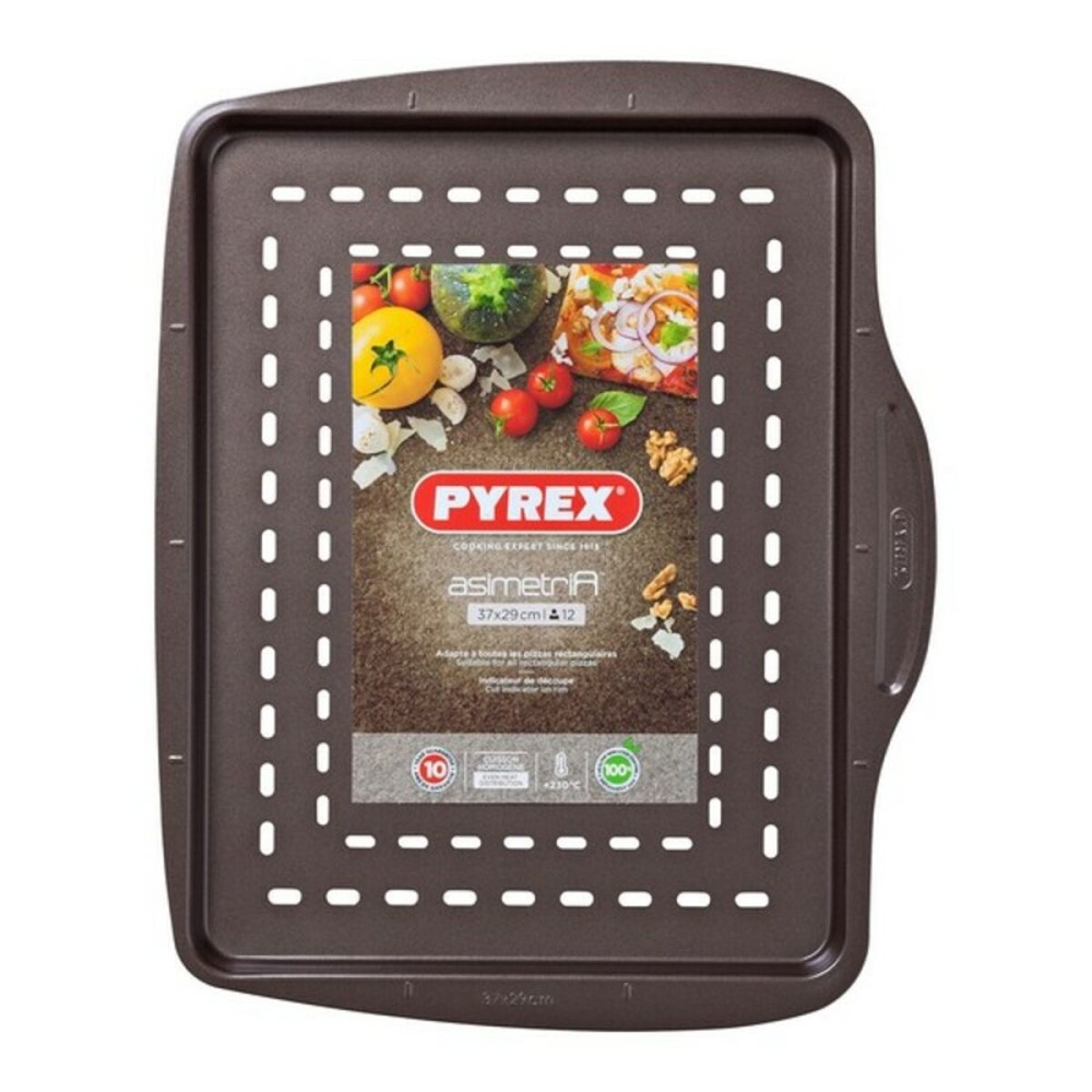 Ofenpfanne Pizza Pyrex Asimetria Verzinkter Stahl (37 cm)