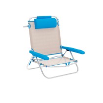 Folding Chair Marbueno Blue Beige 61 x 82 x 68 cm