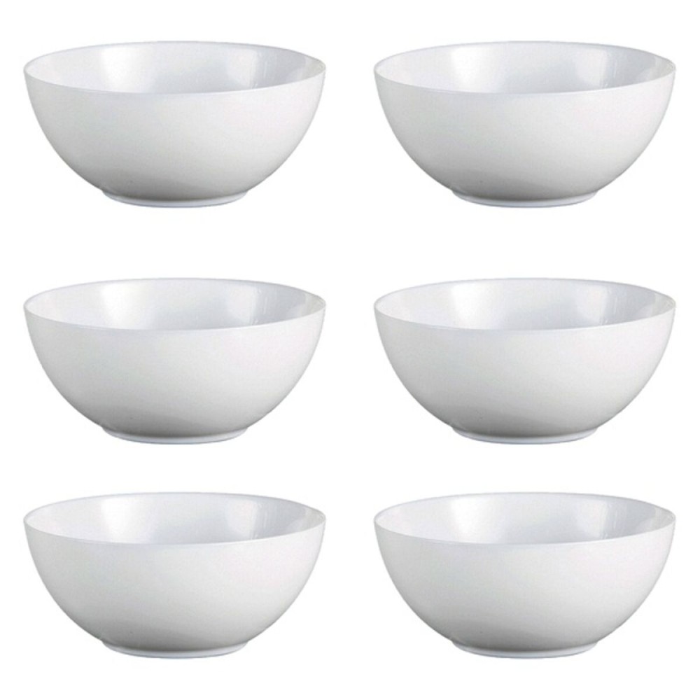 Set of bowls Luminarc Diwali White Glass (18 cm) (6 pcs)