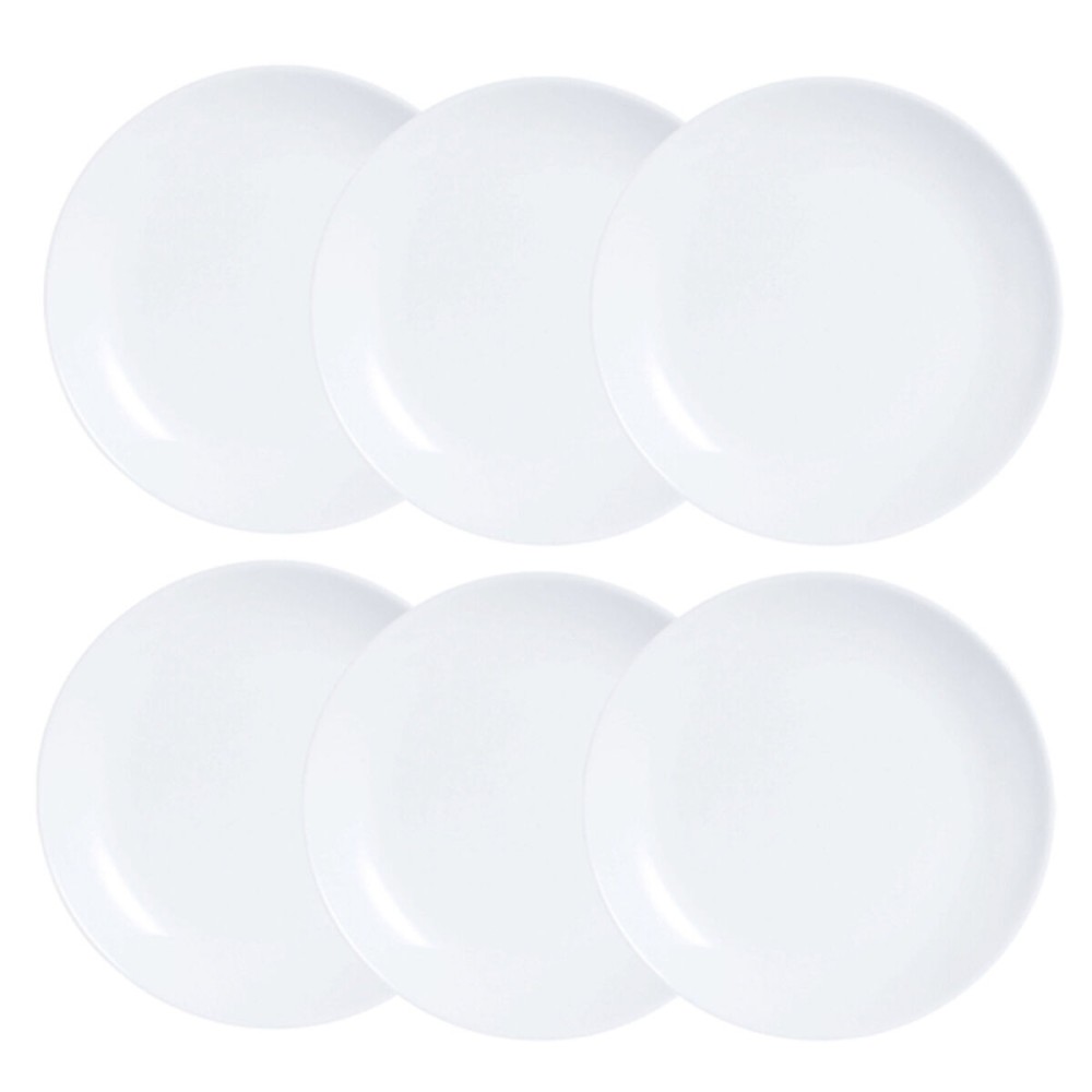 Service de vaisselle Luminarc Diwali 6 pcs Blanc verre 19 cm