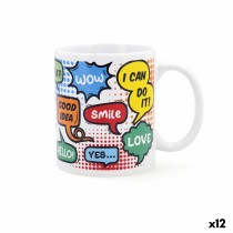 Tasse Quid Wow Bandes dessinées Multicouleur Céramique 330 ml (12 Unités)