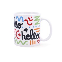 Tasse Quid Hello Bandes dessinées Multicouleur Céramique 330 ml (12 Unités)