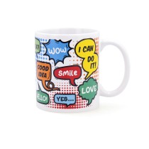 Tasse Quid Wow Bandes dessinées Multicouleur Céramique 330 ml (12 Unités)