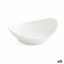 Plateau apéritif Quid Gastro Fun Blanc Céramique 14 x 11 cm (12 Unités)