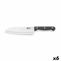 Couteau Santoku Richardson Sheffield Artisan Noir Métal (17,5 cm) (Pack 6x)