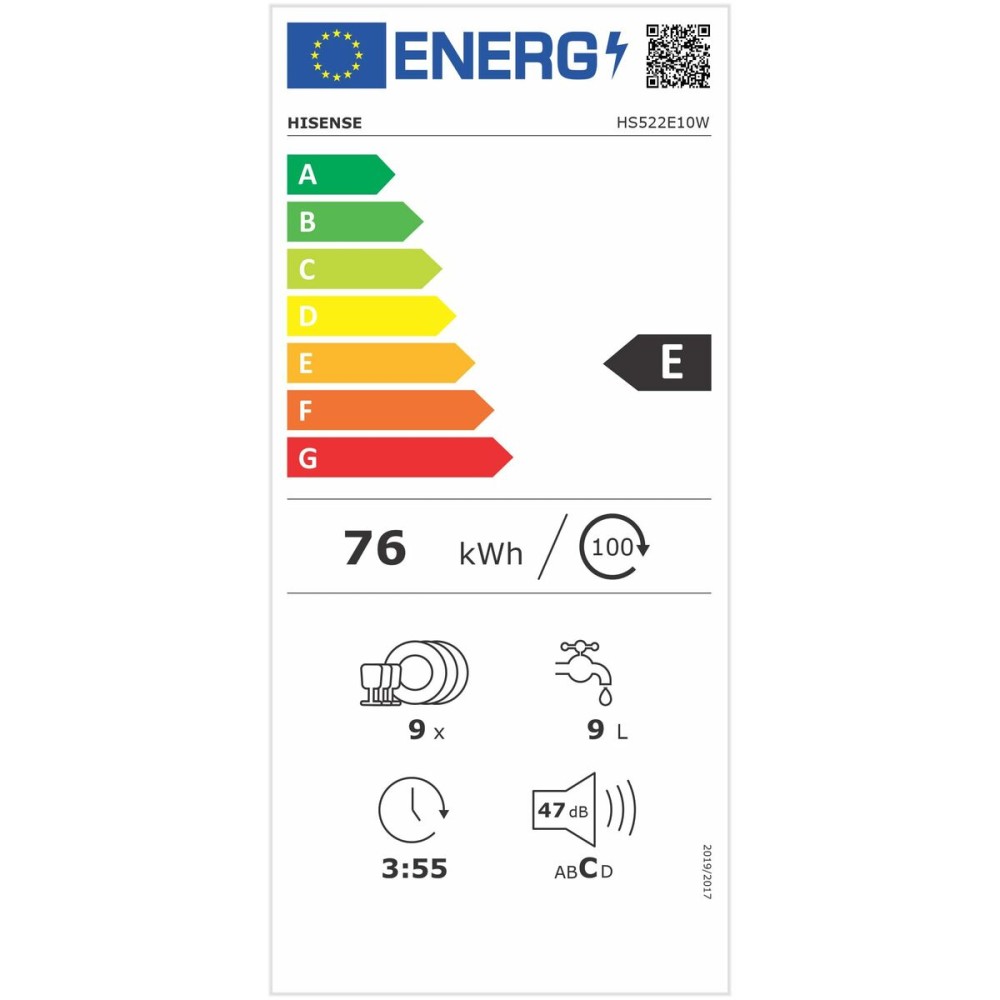 Lave-vaisselle Hisense HS522E10W