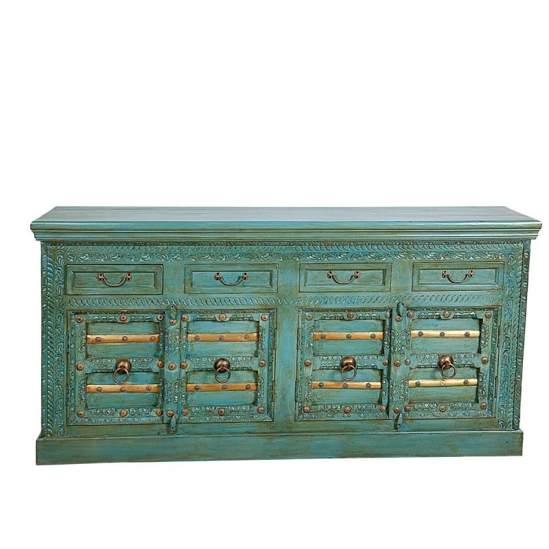 Buffet Romimex Vert Bois de manguier 180 x 90 x 40 cm