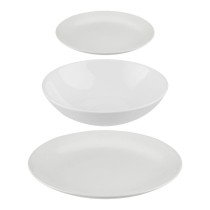 Assiettes Secret de Gourmet Blanc Céramique 18 Pièces