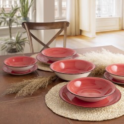 Bowl Quid Vita Ceramic Red (18 cm) (Pack 6x)