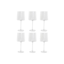 Set of cups Home ESPRIT Transparent Crystal 9,6 x 9,6 x 22,5 cm (6 Units)