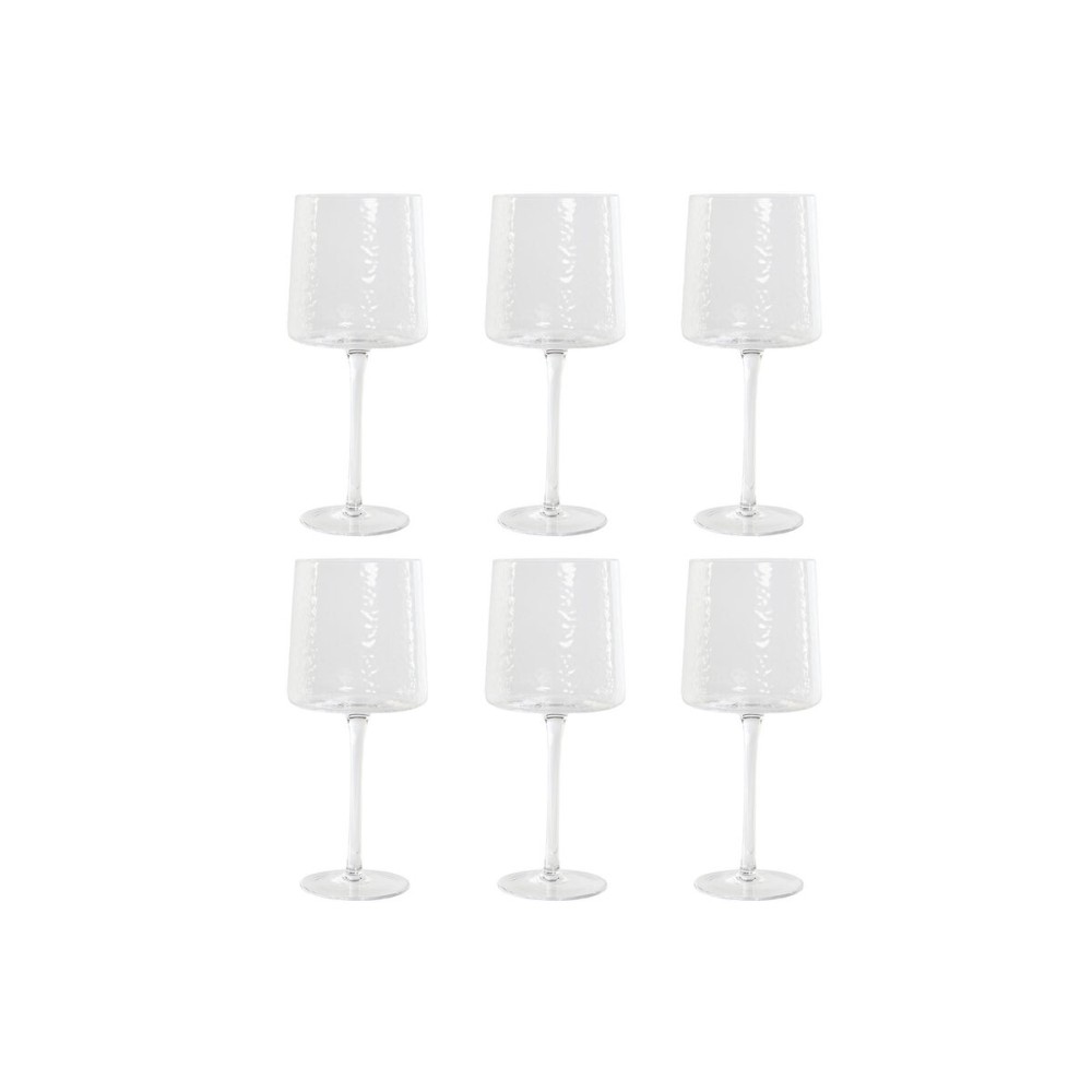 Set of cups Home ESPRIT Transparent Crystal 9,6 x 9,6 x 22,5 cm (6 Units)