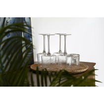 Set of cups Home ESPRIT Transparent Crystal 9,6 x 9,6 x 22,5 cm (6 Units)