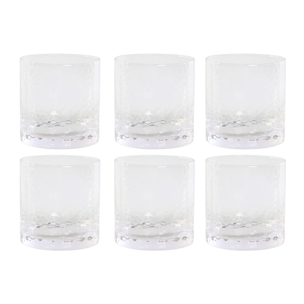 Set of glasses Home ESPRIT Transparent Crystal With relief (6 Units)