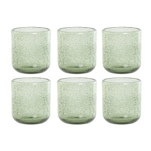 Set de Verres Home ESPRIT Vert Verre 320 ml (6 Unités)