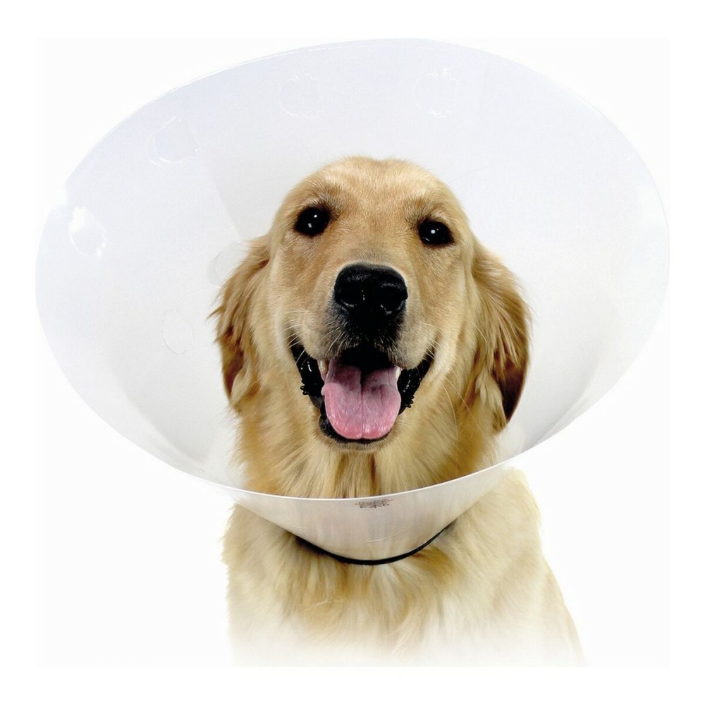 Elizabethan Dog Collar KVP Check Transparent (23-32 cm)