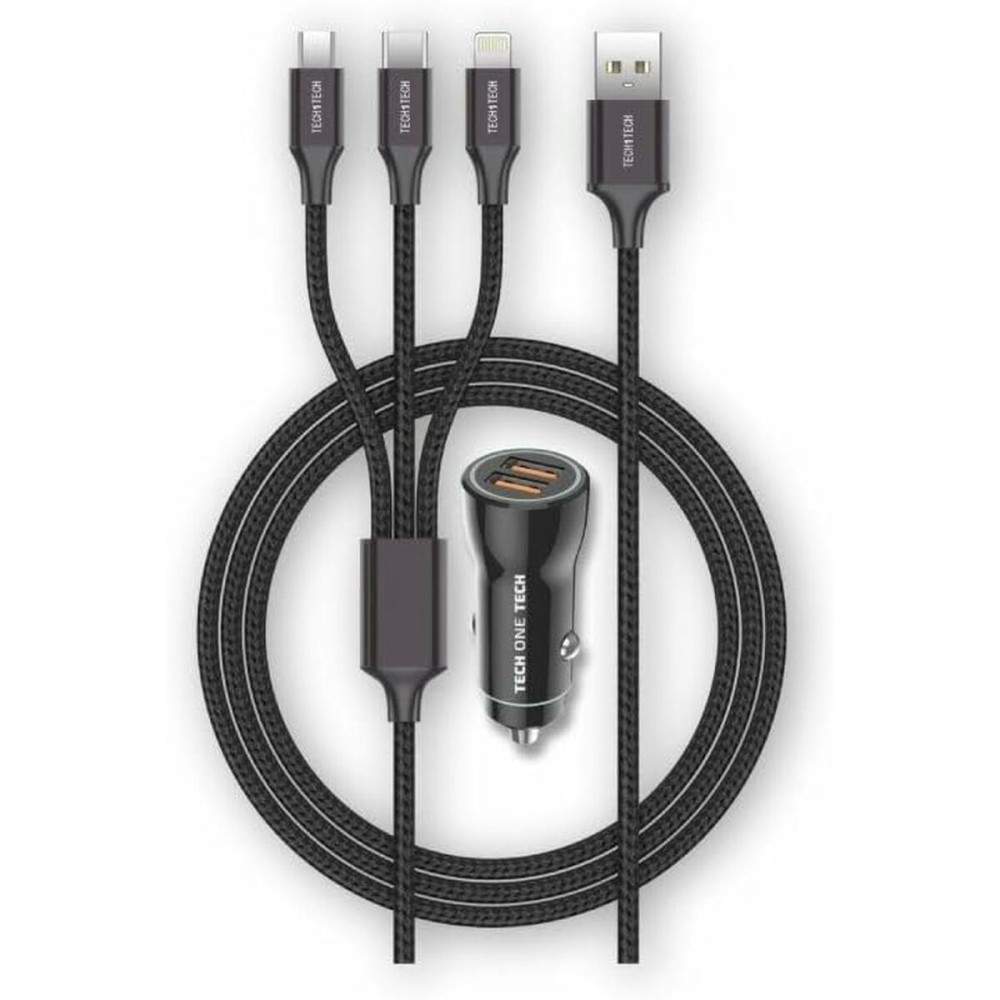 Universal-USB-Autoladegerät + Kabel Tech One Tech TEC2810 Double USB x 2