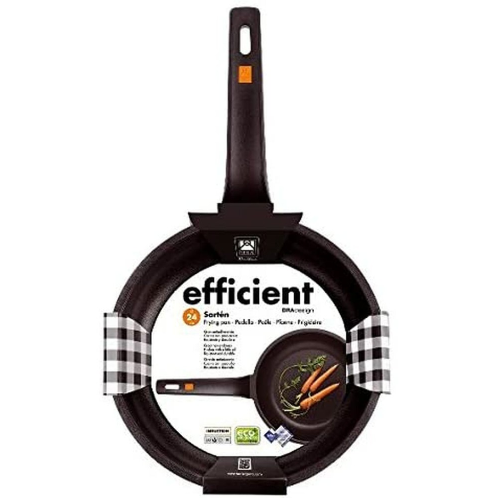 Wok Pfanne BRA Sartén Efficient Schwarz Aluminium Ø 24 cm