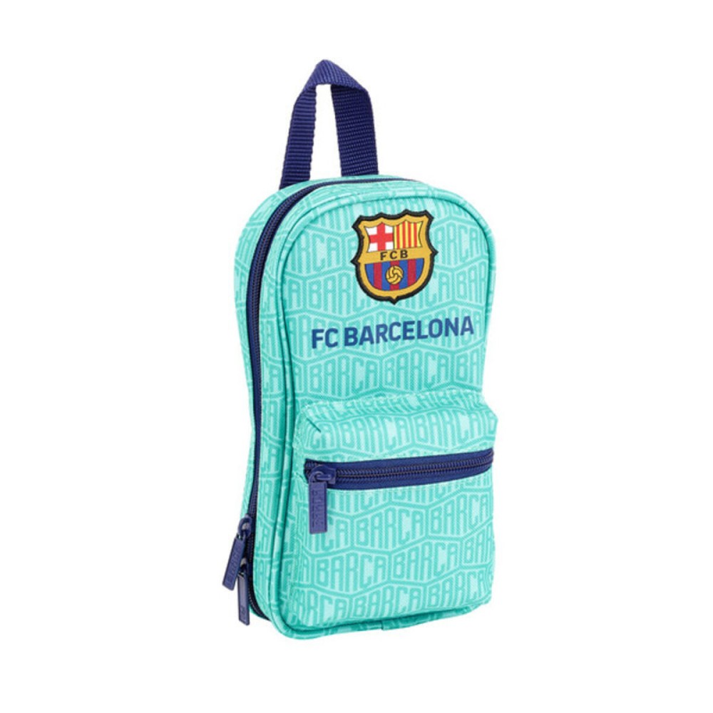 Backpack Pencil Case F.C. Barcelona Turquoise 12 x 23 x 5 cm 33 Pieces