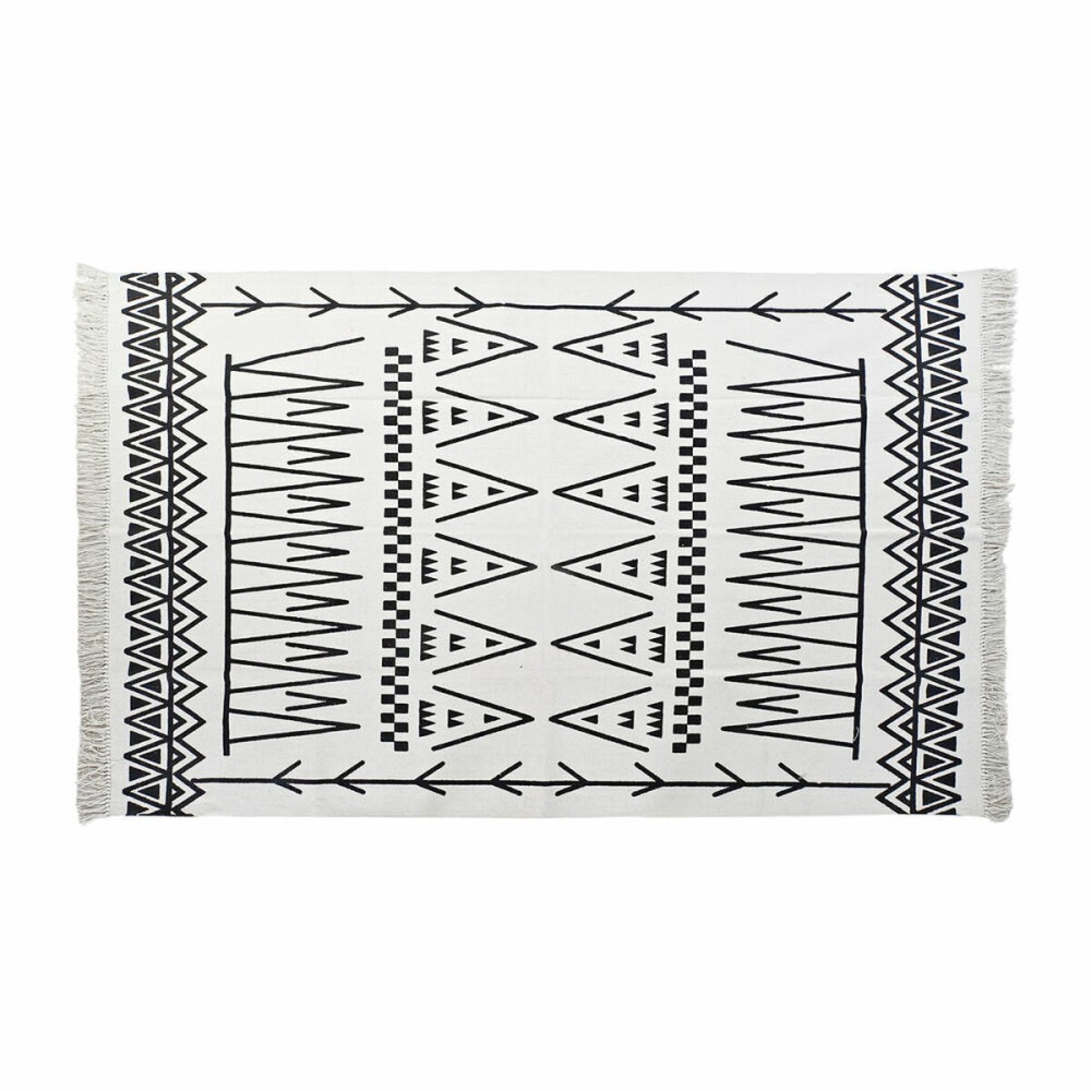 Tapis DKD Home Decor Noir Blanc Ikat (120 x 180 x 0,7 cm)