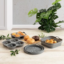 Muffin Tray Quid Naturalia Grey 17 x 17 x 5 cm Silicone (12 Units)