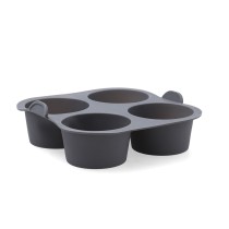 Muffin Tray Quid Naturalia Grey 17 x 17 x 5 cm Silicone (12 Units)