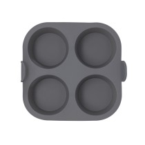 Muffin Tray Quid Naturalia Grey 17 x 17 x 5 cm Silicone (12 Units)